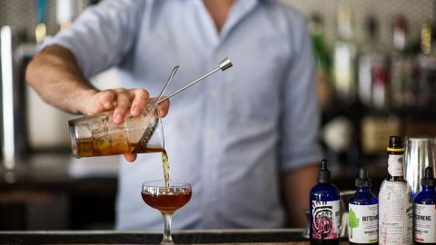 bartender pouring