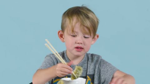 kids try dumplings