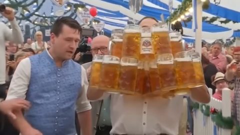 beer carrying world record