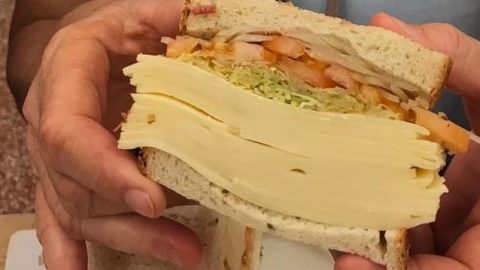 mile-high cheese sandwich