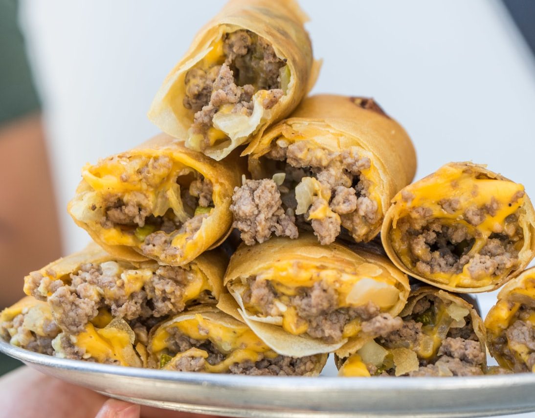 cheeseburger egg rolls