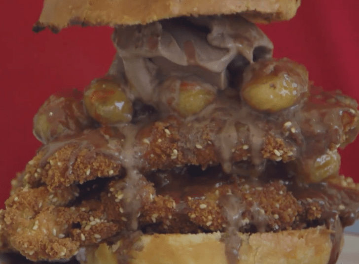 fried chicken ice cream sandwich