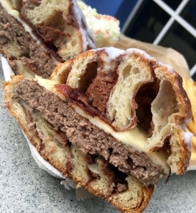 cinnamon roll burger