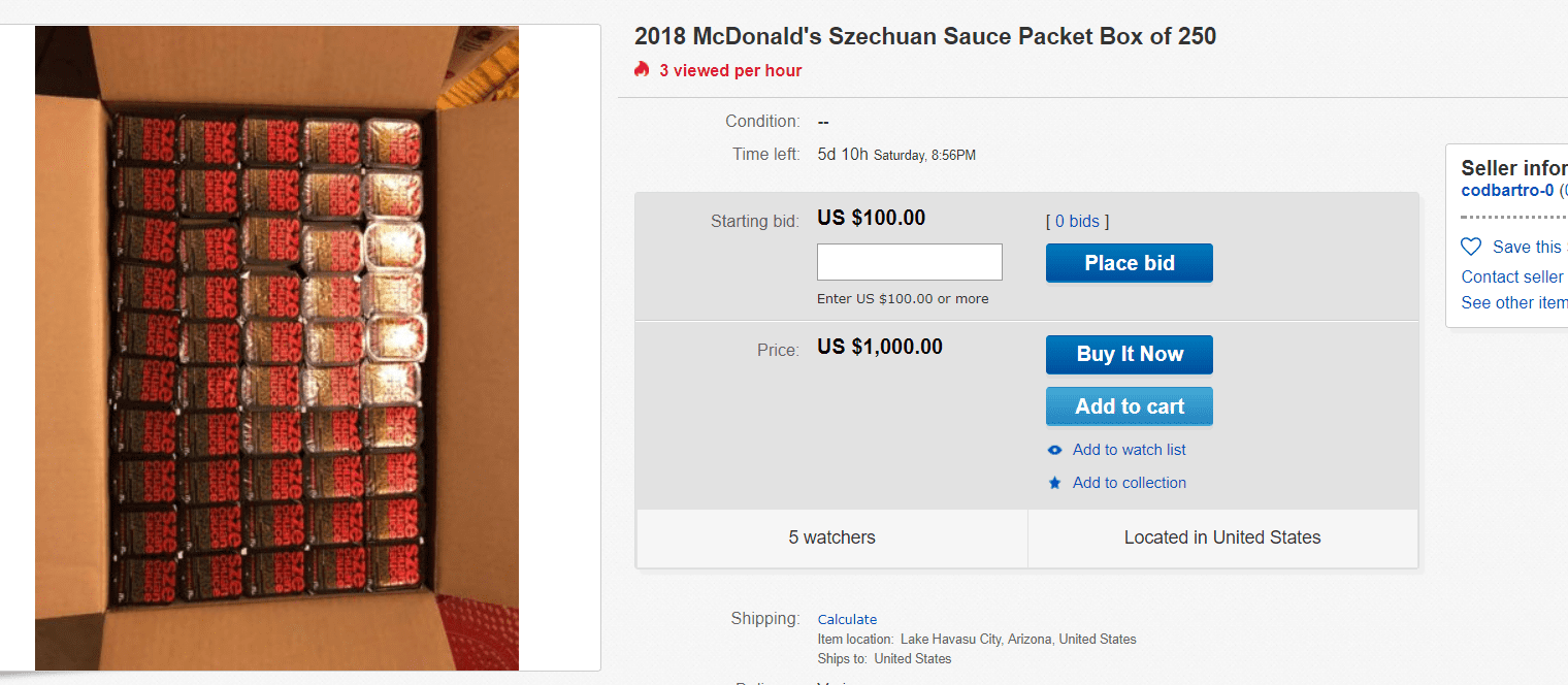 szechuan sauce black market