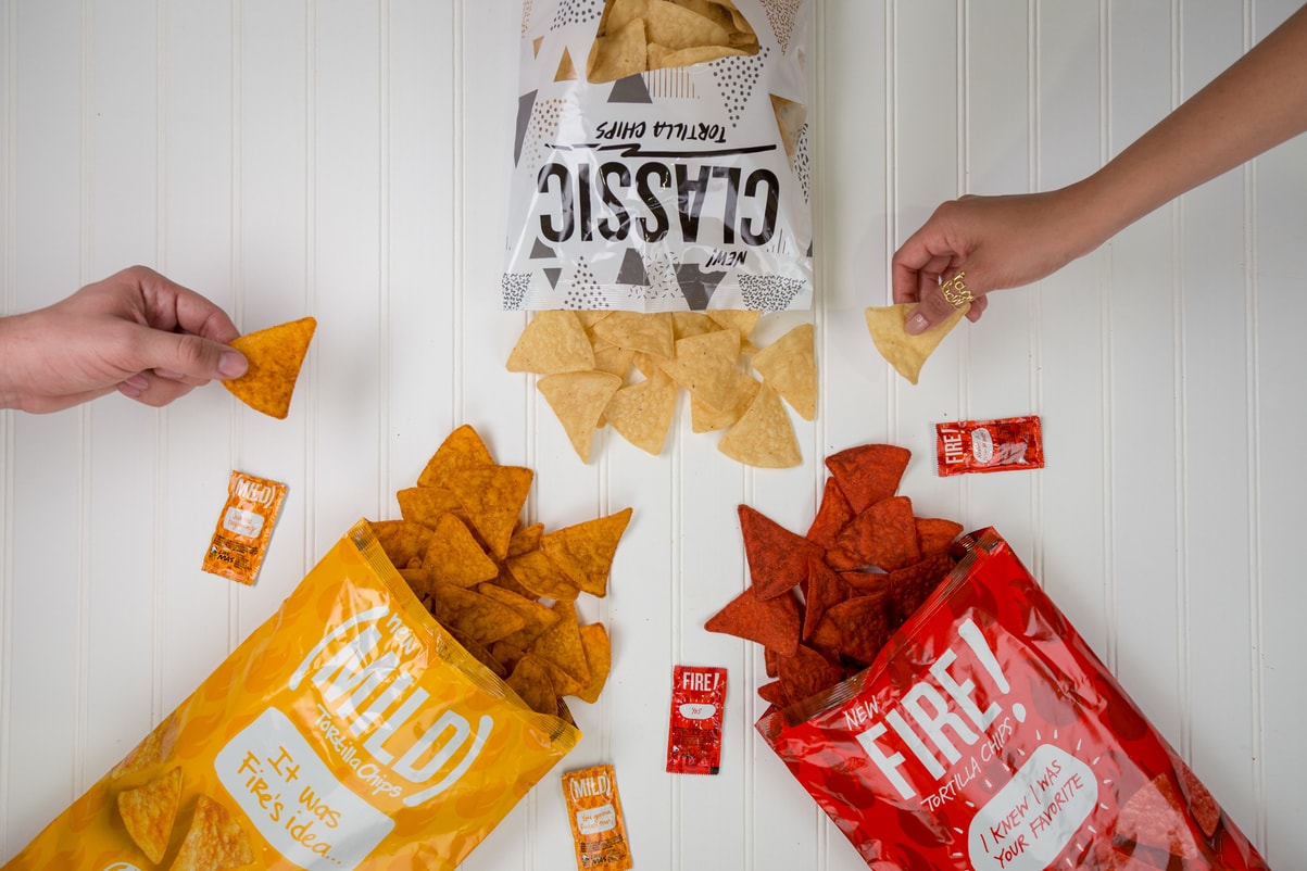 sauce packet tortilla chips