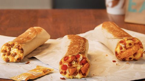 Taco Bell breakfast burritos