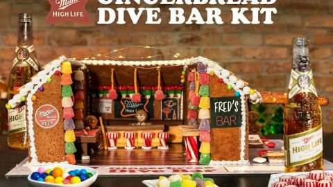 Miller High Life Gingerbread Dive Bar