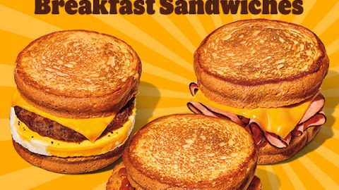 Burger King Toasted Breakfast Sandwiches