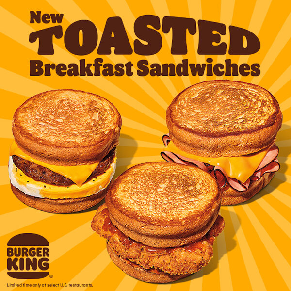 Burger King Toasted Breakfast Sandwiches